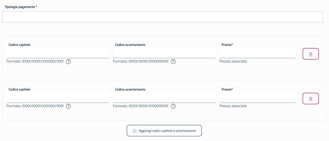 Capitolo e Accertamento