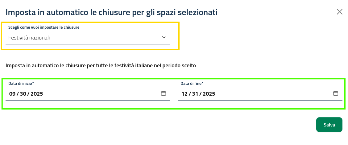 Chiusure pagina edit