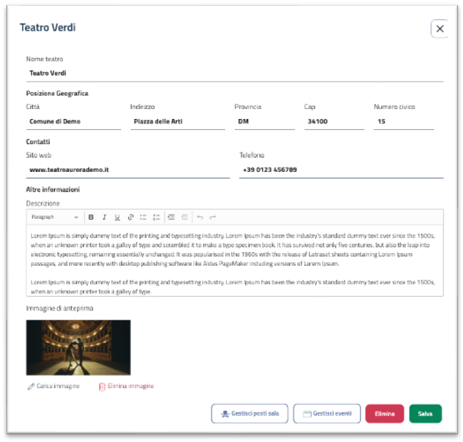 Configurazione Teatro