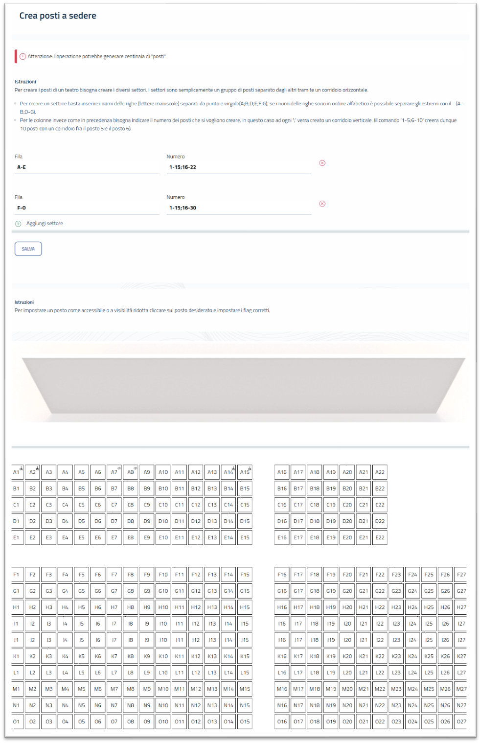  Crea Posti Sala Teatro