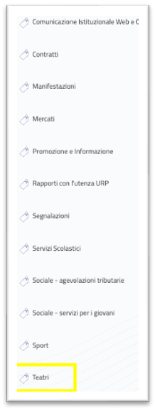 Menu Funzionalità Specifiche