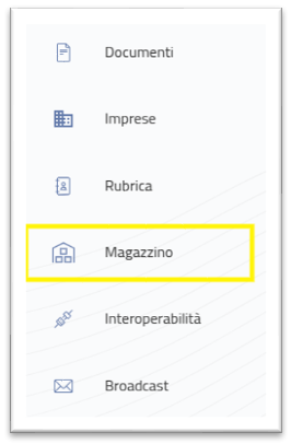 Menu magazzino