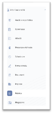 Menu Rubrica