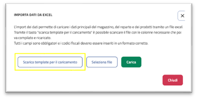 Scarica template magazzino