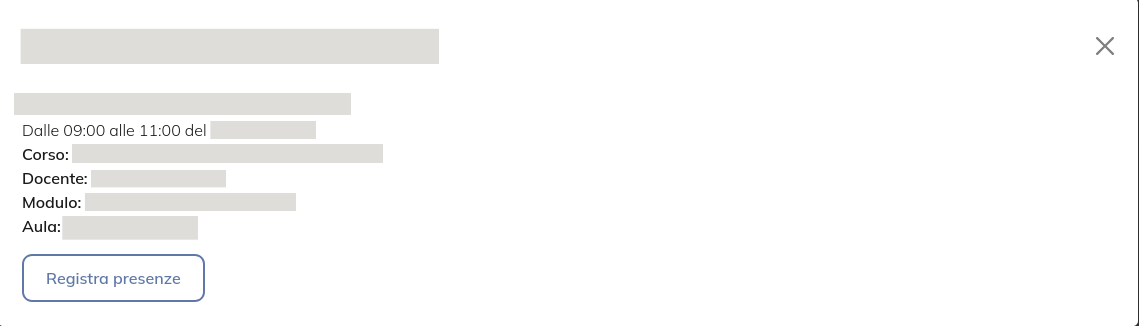 Immagine Course docente calendario details