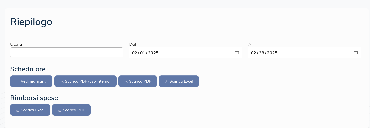 Immagine Timetracking admin