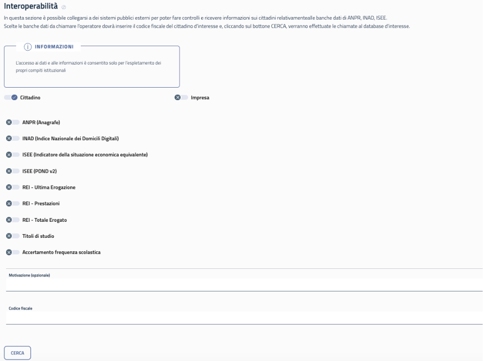 Opzioni Interoperabilità