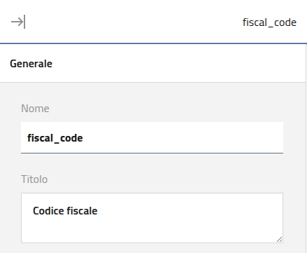 Proprietà nome