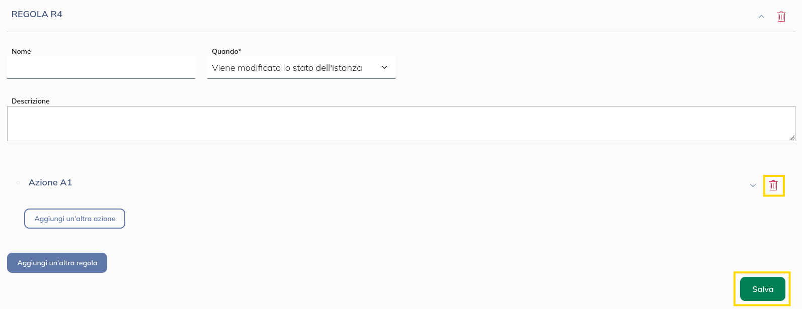 Immagine Workflow regole salva