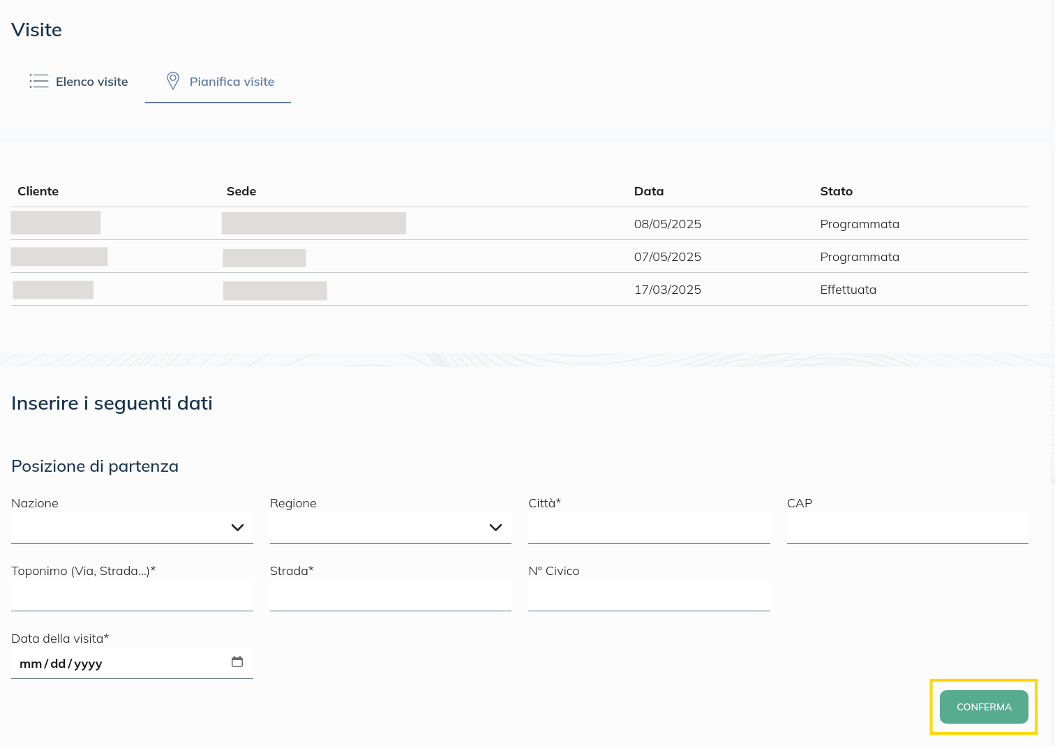 Immagine Visite route selected